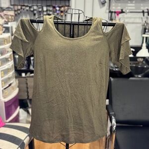 Cold Shoulder Short Sleeve Shirt